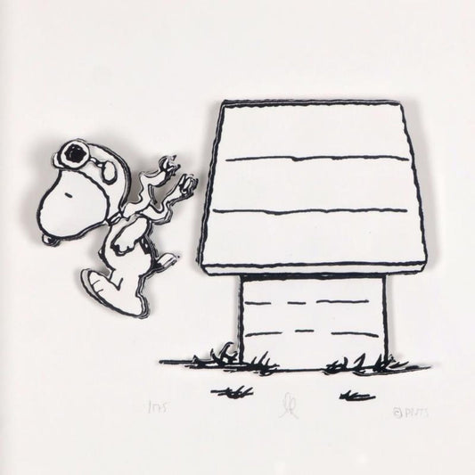 Peanuts, "Jump Right In" Hand Numbered Limited Edition 3D Decoupage with Certificate of Authenticity.