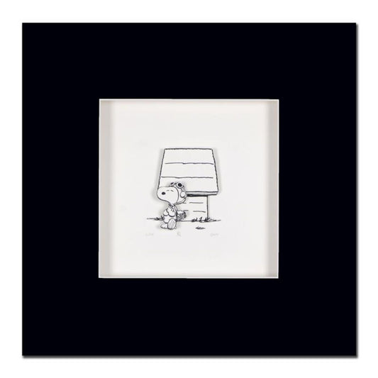 Peanuts, "Hero" Hand Numbered Limited Edition 3D Decoupage with Certificate of Authenticity.