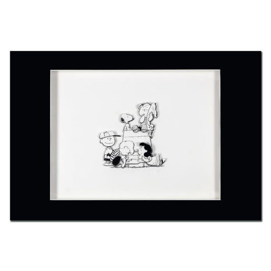 Peanuts, "Family" Hand Numbered Limited Edition 3D Decoupage with Certificate of Authenticity.