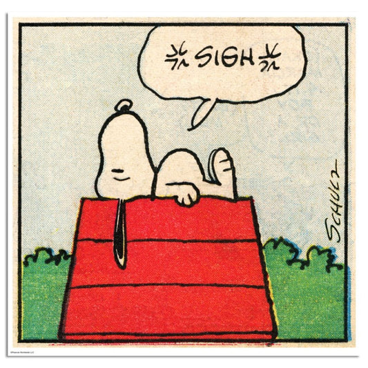 Peanuts, "Sigh" Hand Numbered Limited Edition Fine Art Print with Certificate of Authenticity.