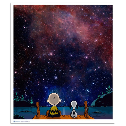 Peanuts, "The Night's Sky" Hand Numbered Canvas Limited Edition Fine Art Print with Certificate of Authenticity.