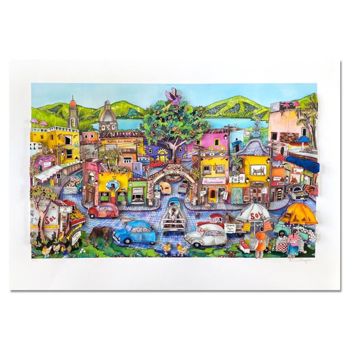 Linnea Pergola, "San Miguel de Allende, Mexico" 3D Limited Edition, Hand Signed with Letter of Authenticity.