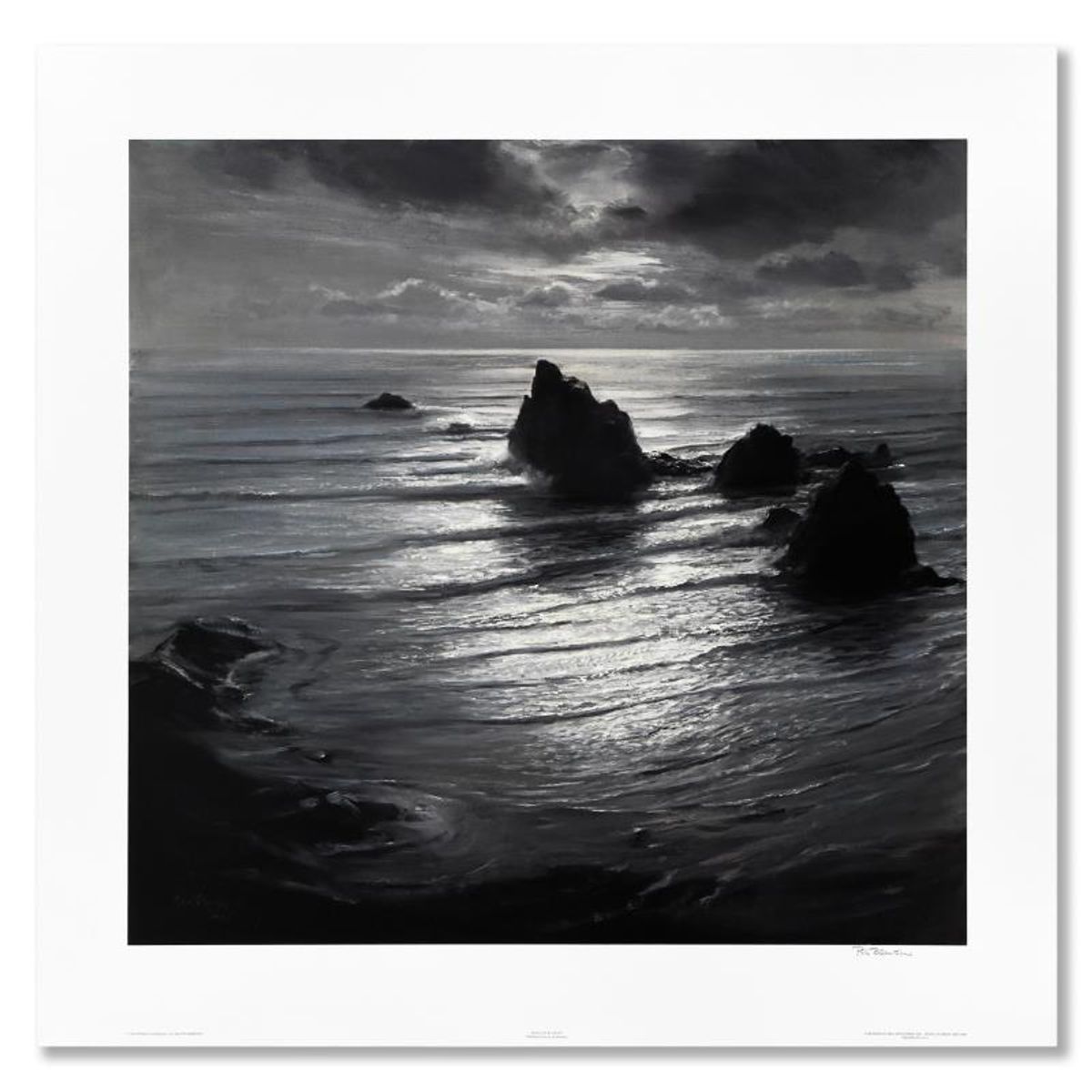 Peter Ellenshaw (1913-2007), "Seascape by Night" Limited Edition Lithograph, Numbered and Hand Signed with Letter of Authenticity.
