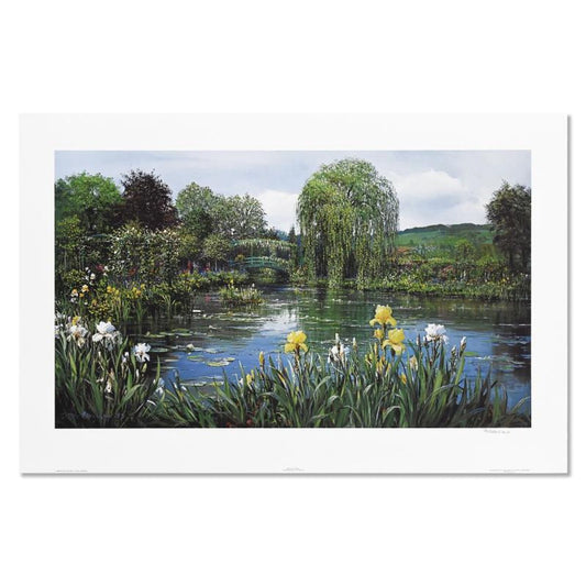 Peter Ellenshaw (1913-2007), "Bridge At Giverny" Limited Edition Lithograph, Numbered and Hand Signed with Letter of Authenticity.