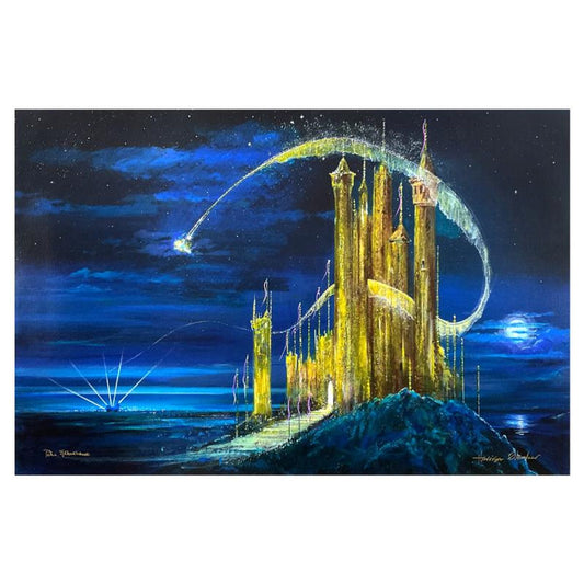 Peter (1913-2007) & Harrison Ellenshaw, "Gold Castle" Limited Edition on Canvas from Disney Fine Art, Numbered and Hand Signed with Letter of Authenticity