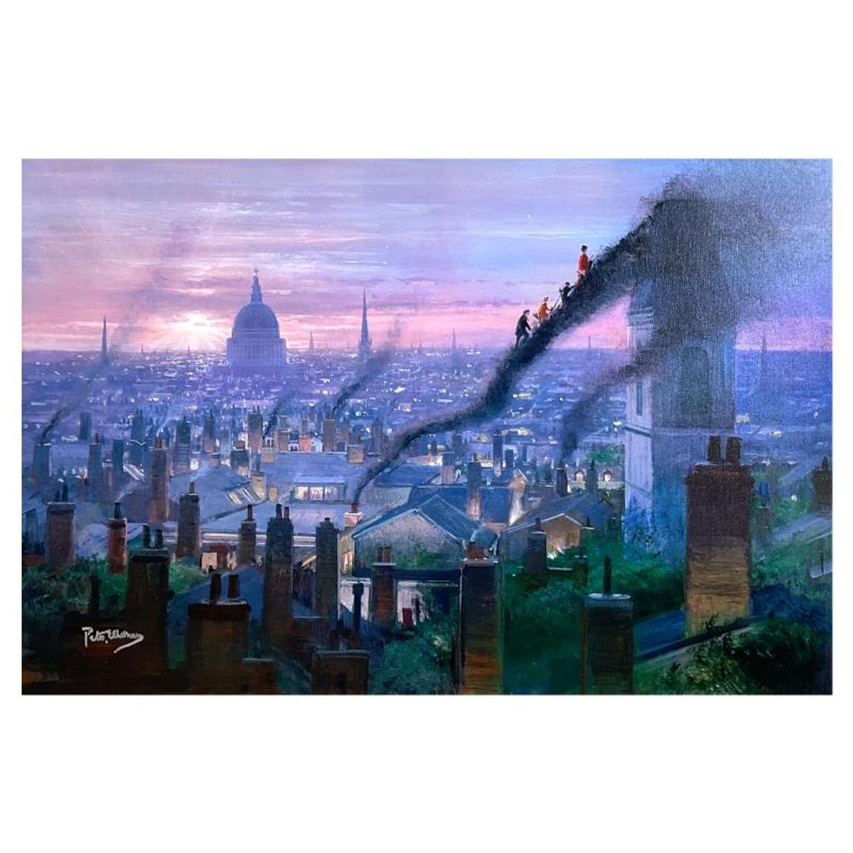 Peter Ellenshaw (1913-2007), "Smoke Staircase" Limited Japanese Edition on Canvas from Disney Fine Art, Numbered and Hand Signed with Letter of Authenticity