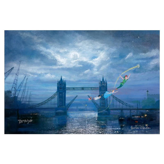 Peter (1913-2007) & Harrison Ellenshaw, "We Can Fly" Limited Japanese Edition on Canvas from Disney Fine Art, Numbered and Hand Signed with Letter of Authenticity