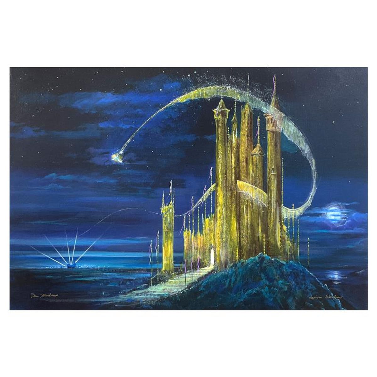 Peter (1913-2007) & Harrison Ellenshaw, "Gold Castle" Limited Edition Proof on Canvas from Disney Fine Art, Numbered and Hand Signed with Letter of Authenticity