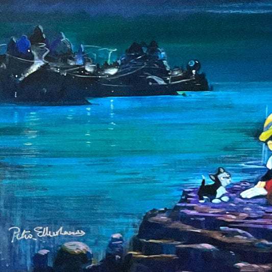 Peter (1913-2007) & Harrison Ellenshaw, "Blue Castle" Limited Edition on Canvas from Disney Fine Art, Numbered and Hand Signed with Letter of Authenticity