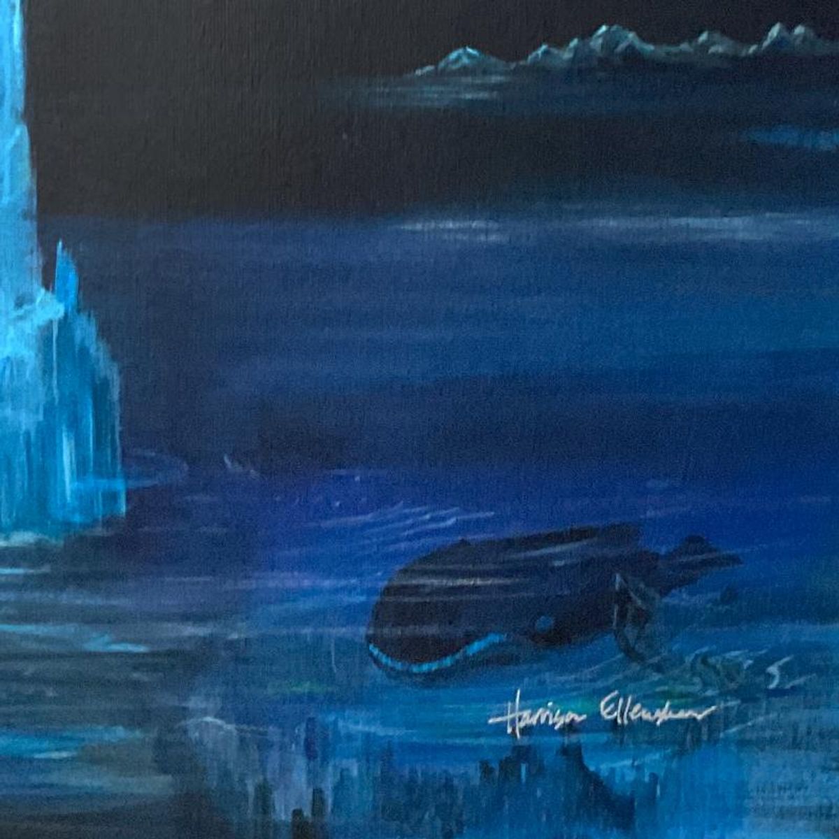 Peter (1913-2007) & Harrison Ellenshaw, "Blue Castle" Limited Edition on Canvas from Disney Fine Art, Numbered and Hand Signed with Letter of Authenticity