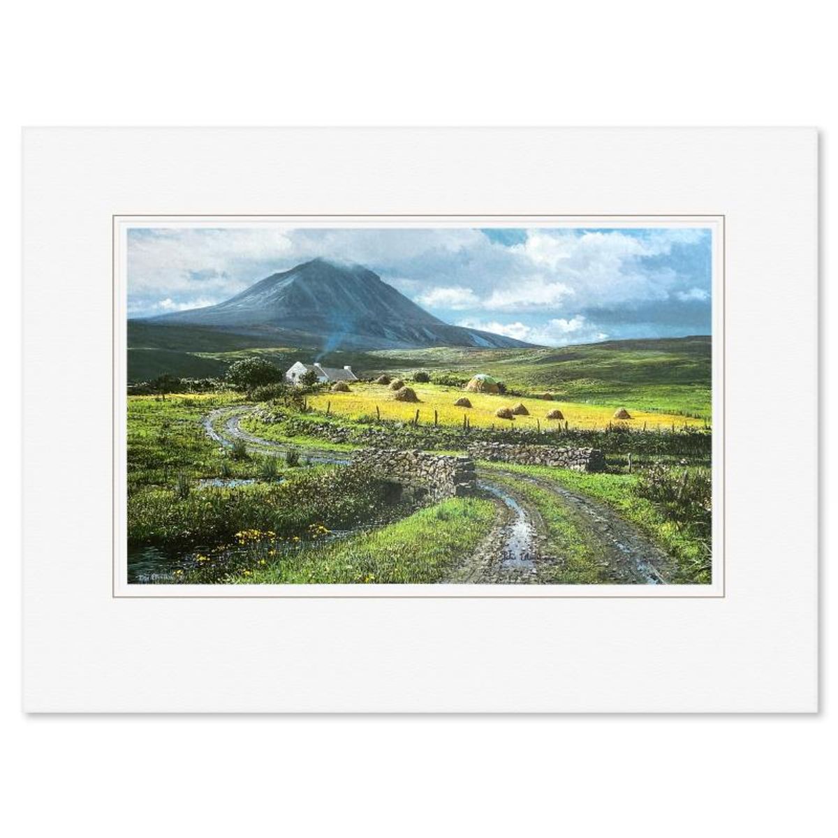 Peter Ellenshaw (1913-2007), "Errigal Mountain, Donegal" Hand Signed Lithograph with Letter of Authenticity. (Not Numbered)