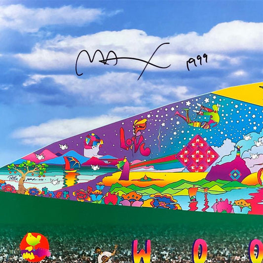 Peter Max, "Woodstock 99" Hand Signed Poster with Letter of Authenticity.