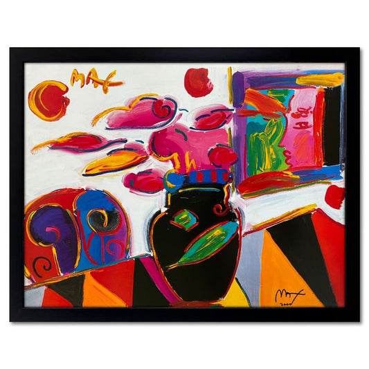 Peter Max, "The Room" Framed Hand Signed Offset Lithograph with Letter of Authenticity.