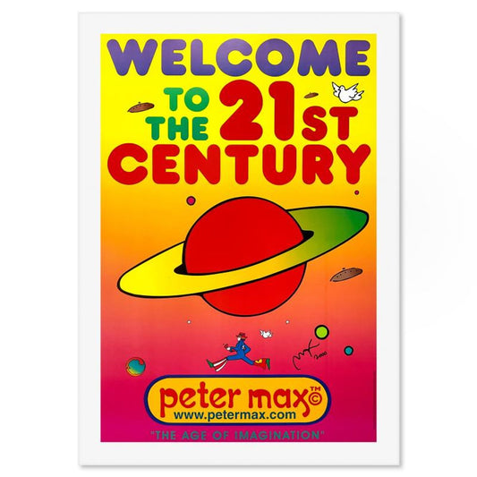 Peter Max, "Age of Imagination" Hand Signed Poster with Letter of Authenticity.