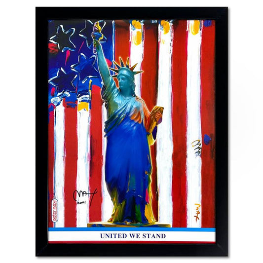 Peter Max, "9-11 United We Stand" Framed Hand Signed Offset Lithograph with Letter of Authenticity.