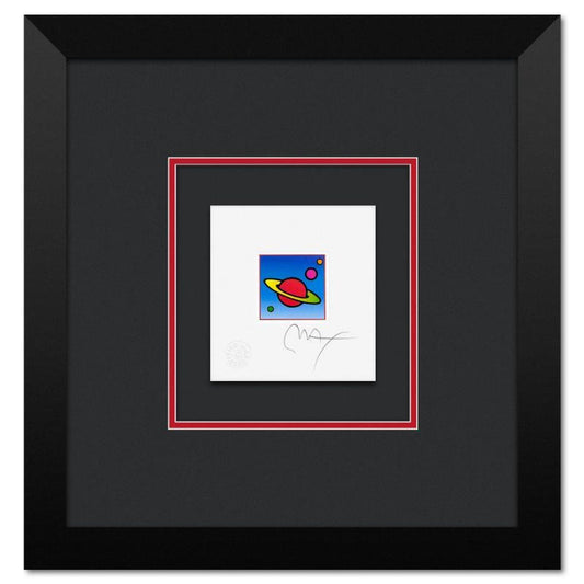 Peter Max, "Cosmic Saturn II" Framed Limited Edition Lithograph, Numbered and Hand Signed with Certificate of Authenticity.