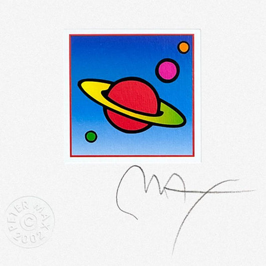 Peter Max, "Cosmic Saturn II" Framed Limited Edition Lithograph, Numbered and Hand Signed with Certificate of Authenticity.