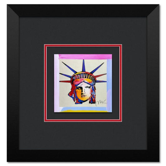 Peter Max, "Liberty Head X" Framed Limited Edition Lithograph, Numbered and Hand Signed with Certificate of Authenticity.