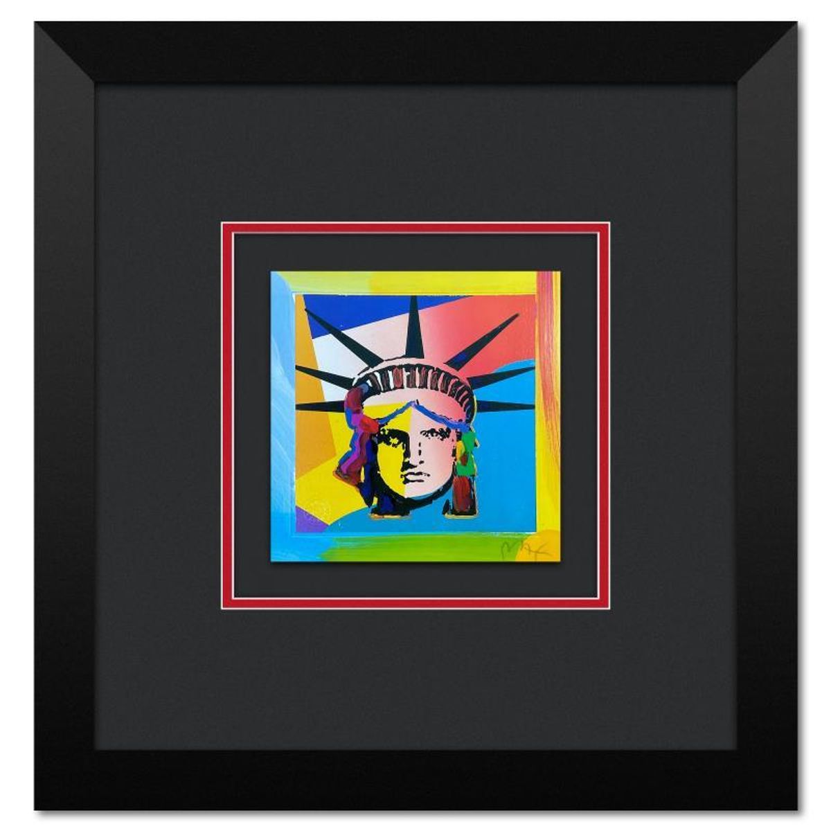 Peter Max, "Liberty Head XV" Framed Limited Edition Lithograph, Numbered and Hand Signed with Certificate of Authenticity.