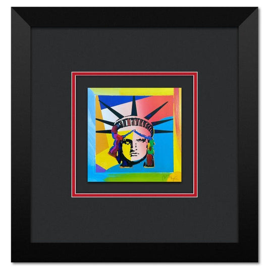 Peter Max, "Liberty Head XV" Framed Limited Edition Lithograph, Numbered and Hand Signed with Certificate of Authenticity.