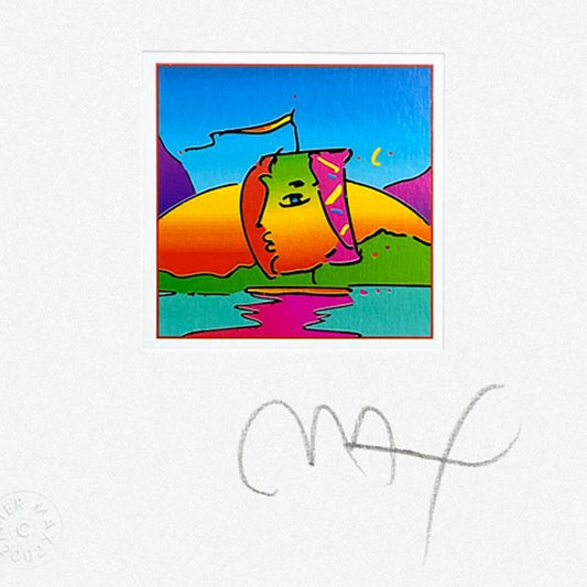 Peter Max, "Sail Profile" Framed Limited Edition Lithograph, Numbered and Hand Signed with Certificate of Authenticity