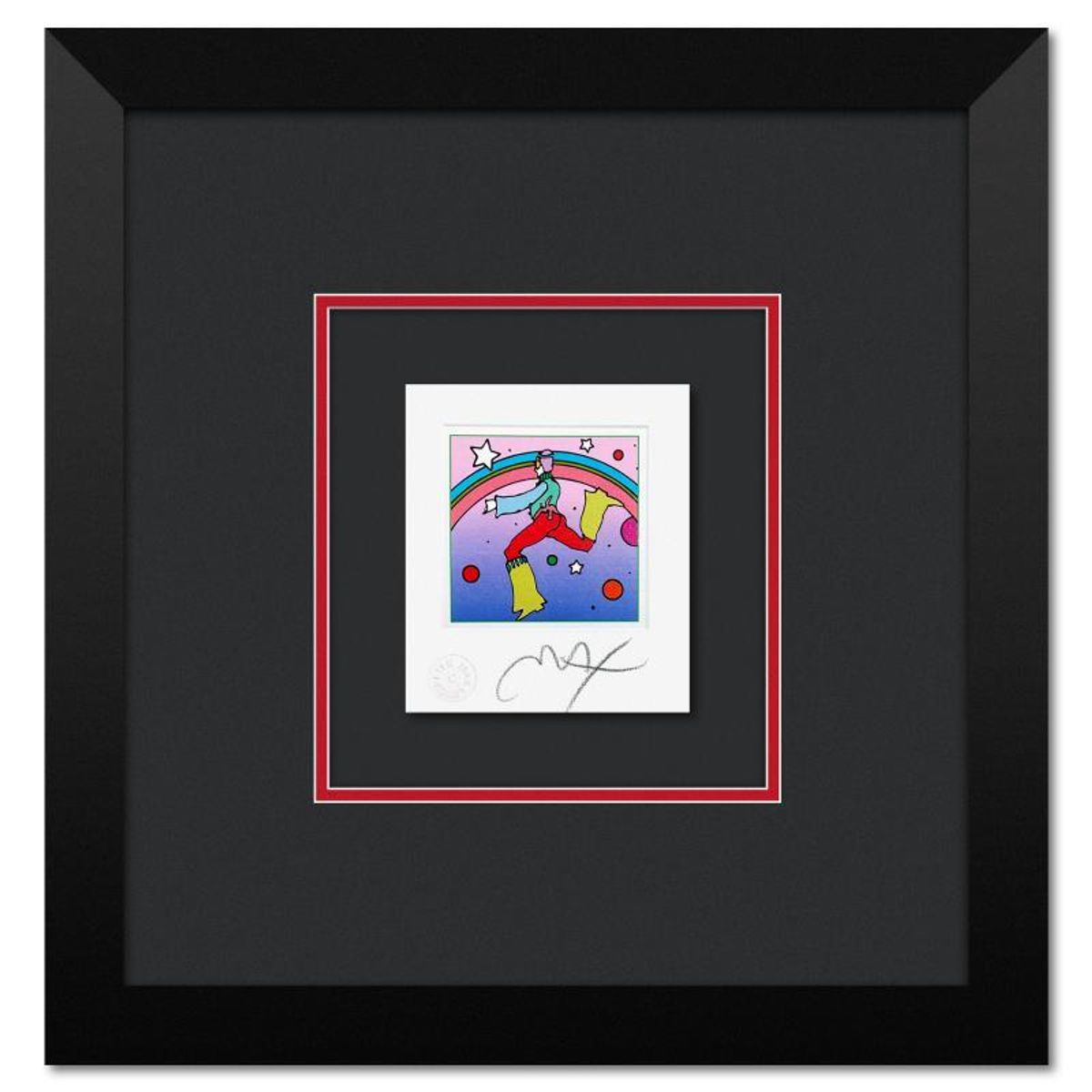 Peter Max, "Cosmic Jumper Detail I" Framed Limited Edition Lithograph, Numbered and Hand Signed with Certificate of Authenticity.