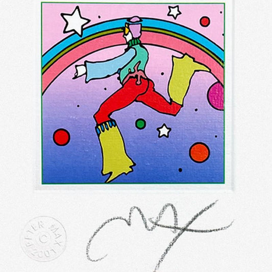 Peter Max, "Cosmic Jumper Detail I" Framed Limited Edition Lithograph, Numbered and Hand Signed with Certificate of Authenticity.