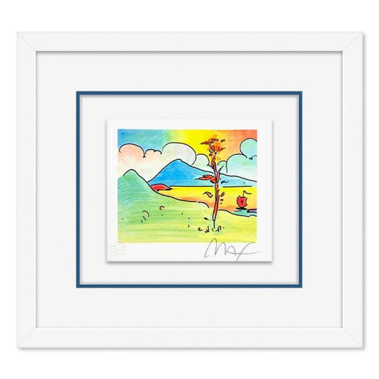 Peter Max, "Tree with Sailboat" Framed Limited Edition Lithograph, Numbered and Hand Signed with Certificate of Authenticity