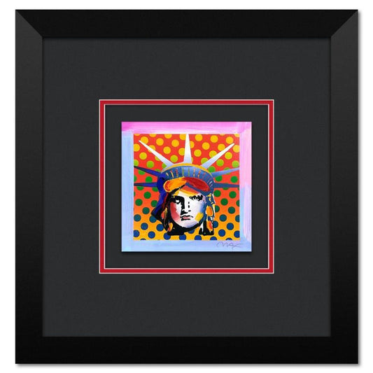 Peter Max, "Liberty Head XI" Framed Limited Edition Lithograph, Numbered and Hand Signed with Certificate of Authenticity.