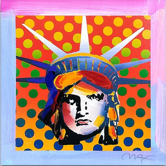 Peter Max, "Liberty Head XI" Framed Limited Edition Lithograph, Numbered and Hand Signed with Certificate of Authenticity.