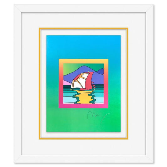 Peter Max, "Sailboat East on Blends" Framed Limited Edition Lithograph, Numbered and Hand Signed with Certificate of Authenticity