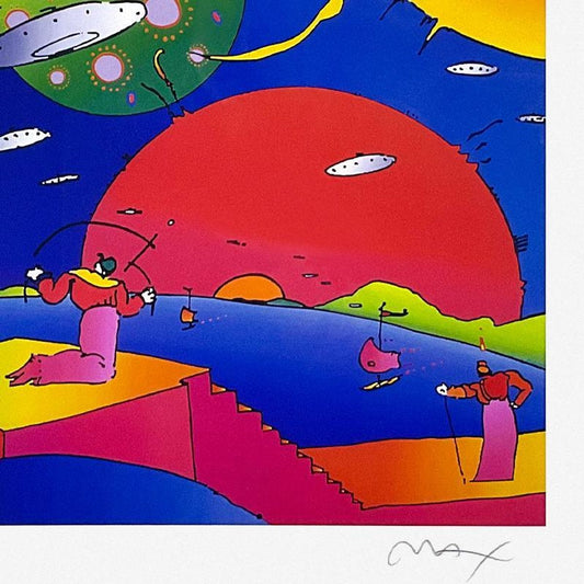 Peter Max, "Year 2050 II" Framed Limited Edition Lithograph, Numbered and Hand Signed with Certificate of Authenticity