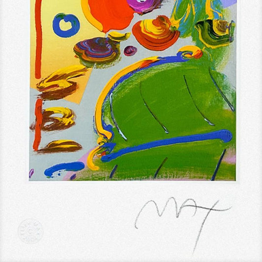 Peter Max, "Abstract Vase of Flowers" Framed Limited Edition Lithograph, Numbered and Hand Signed with Certificate of Authenticity