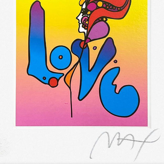 Peter Max, "Love II" Framed Limited Edition Lithograph, Numbered and Hand Signed with Certificate of Authenticity