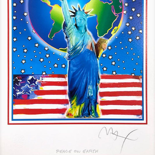 Peter Max, "Peace on Earth" Framed Limited Edition Lithograph, Numbered and Hand Signed with Certificate of Authenticity