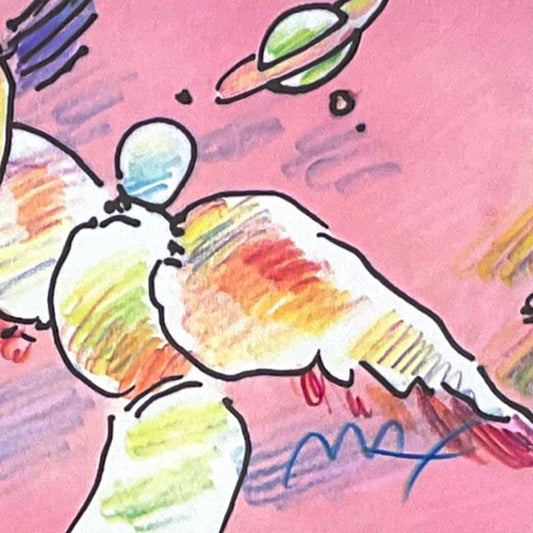 Peter Max, "Space Angels" Framed Limited Edition Lithograph, Numbered and Hand Signed with Certificate of Authenticity