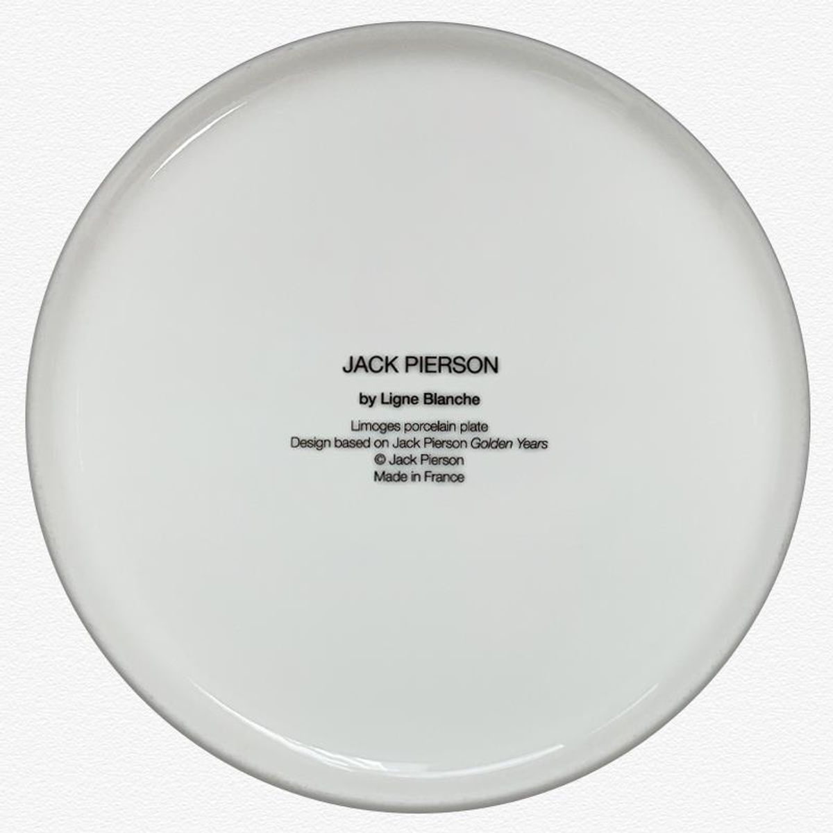 Jack Pierson, "Golden Years" Framed Limoges Porcelain Plate.