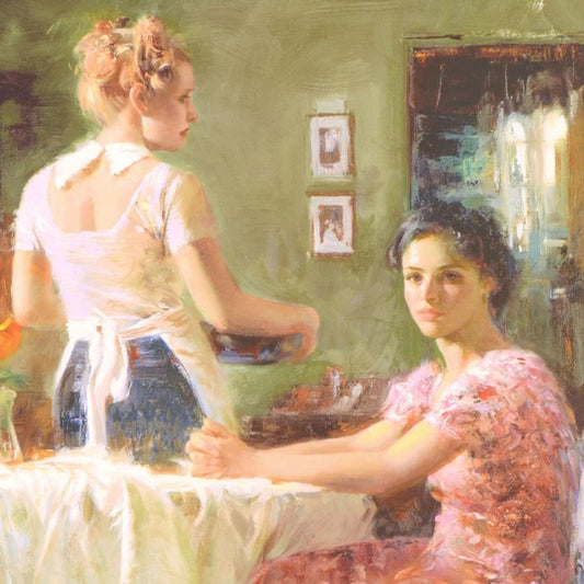 Pino (1939-2010) "Sharing Moments" Limited Edition Giclee. Numbered and Hand Signed; Certificate of Authenticity.