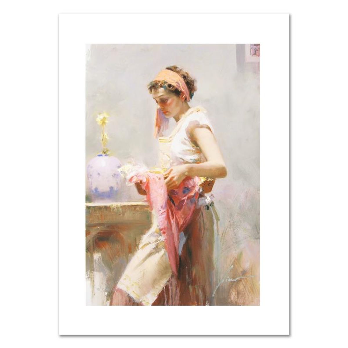 Pino (1939-2010), "Dream Catcher" Limited Edition on Canvas, Numbered and Hand Signed with Certificate of Authenticity.