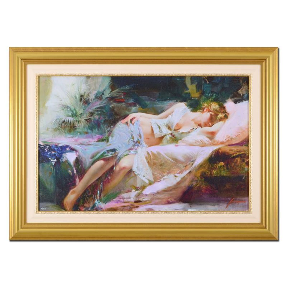 Pino (1939-2010), "Lost in Dreams" Framed Limited Edition Hand Embellished Giclee on Canvas. Numbered and Hand Signed with Certificate of Authenticity.