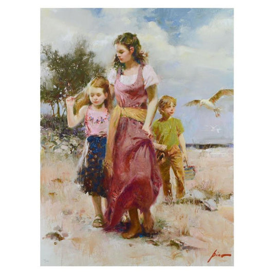 Pino (1939-2010), "Sea Spray" Limited Edition Hand Embellished Giclee on Canvas. Numbered and Hand Signed with Certificate of Authenticity.