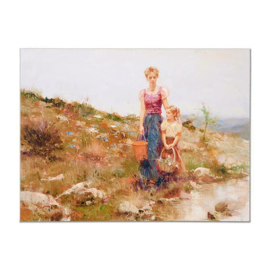 Pino (1939-2010), "Close to Home" Hand Embellished Limited Edition on Canvas (48" x 36"), Numbered and Hand Signed with Certificate of Authenticity.