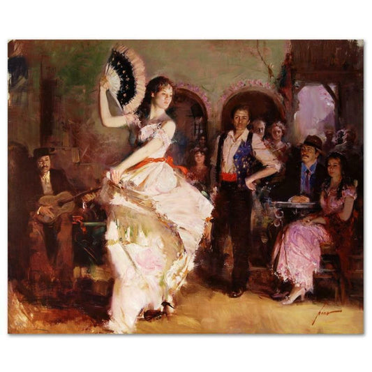 Pino (1939-2010), "The Last Dance" Hand Embellished Limited Edition on Canvas (46" x 38"), Numbered and Hand Signed with Certificate of Authenticity.