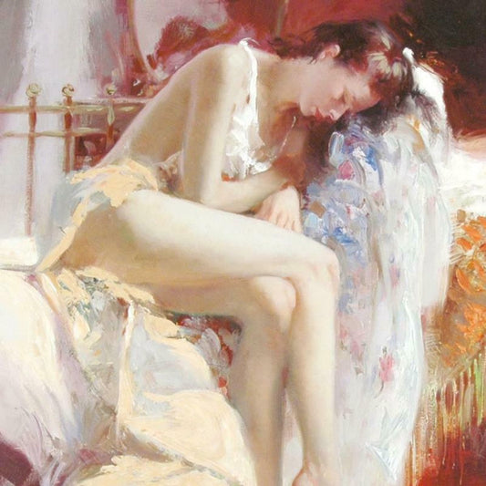 Pino (1939-2010), "Fanciful Dream" Hand Embellished Limited Edition on Canvas (28" x 46"), Numbered and Hand Signed with Certificate of Authenticity.