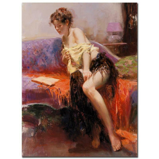 Pino (1939-2010), "After Midnight" Hand Embellished Limited Edition on Canvas (30" x 40"), Numbered and Hand Signed with Certificate of Authenticity.