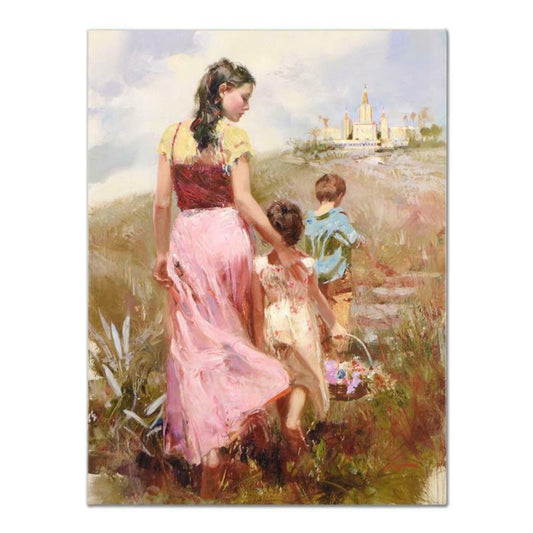 Pino (1939-2010), "Steps to Eternity" Hand Embellished Limited Edition on Canvas (30" x 40"), Numbered and Hand Signed with Certificate of Authenticity.