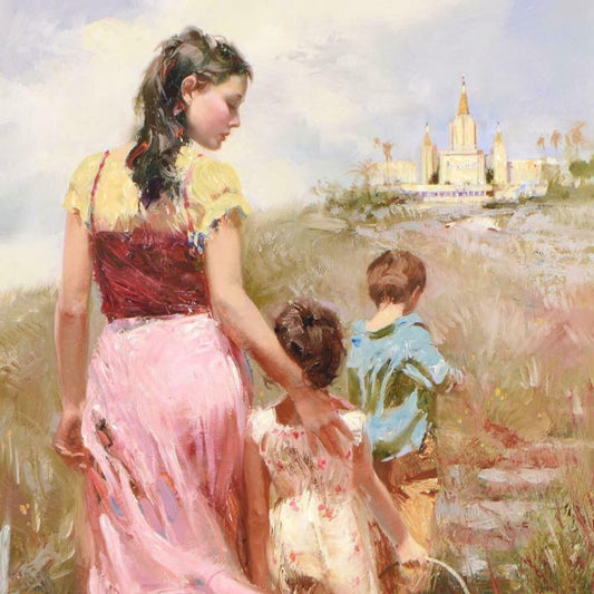 Pino (1939-2010), "Steps to Eternity" Hand Embellished Limited Edition on Canvas (30" x 40"), Numbered and Hand Signed with Certificate of Authenticity.