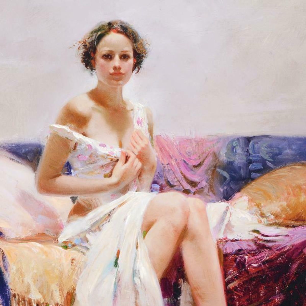 Pino (1939-2010), "Sweet Sensation" Hand Embellished Limited Edition on Canvas (38" x 32"), Numbered and Hand Signed with Certificate of Authenticity.