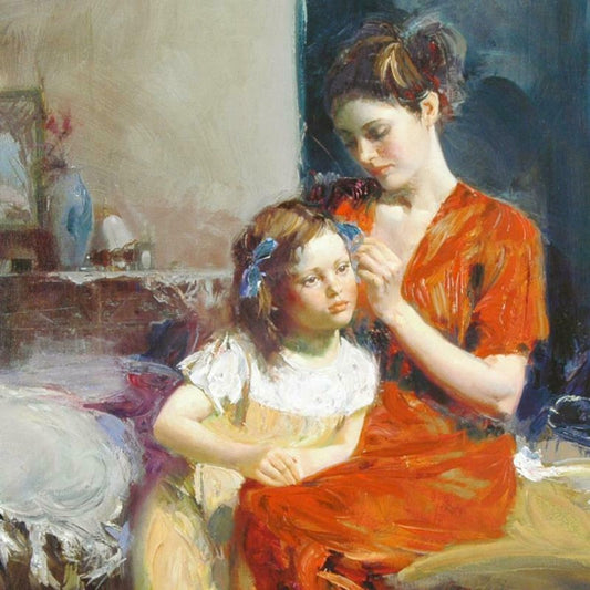 Pino (1939-2010), "Last Touch" Hand Embellished Limited Edition on Canvas, Numbered and Hand Signed with Certificate of Authenticity.