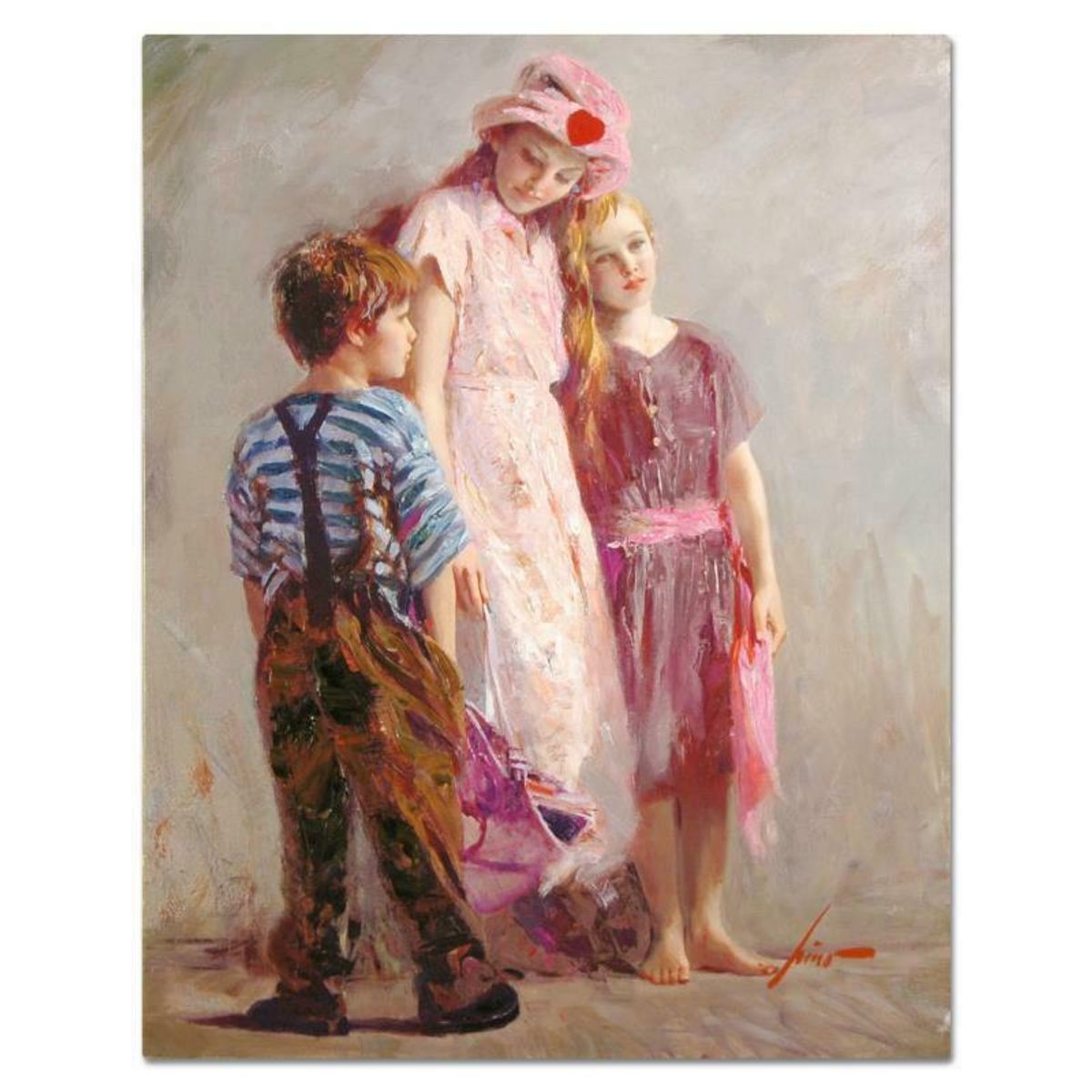 Pino (1939-2010), "The Spirit of Love" Hand Embellished Limited Edition on Canvas, Numbered and Hand Signed with Certificate of Authenticity.